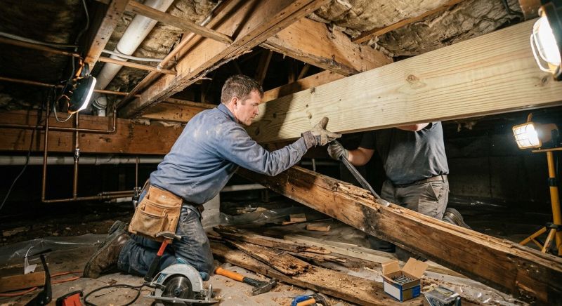 Ceiling Joist Repair in Kansas City, KS