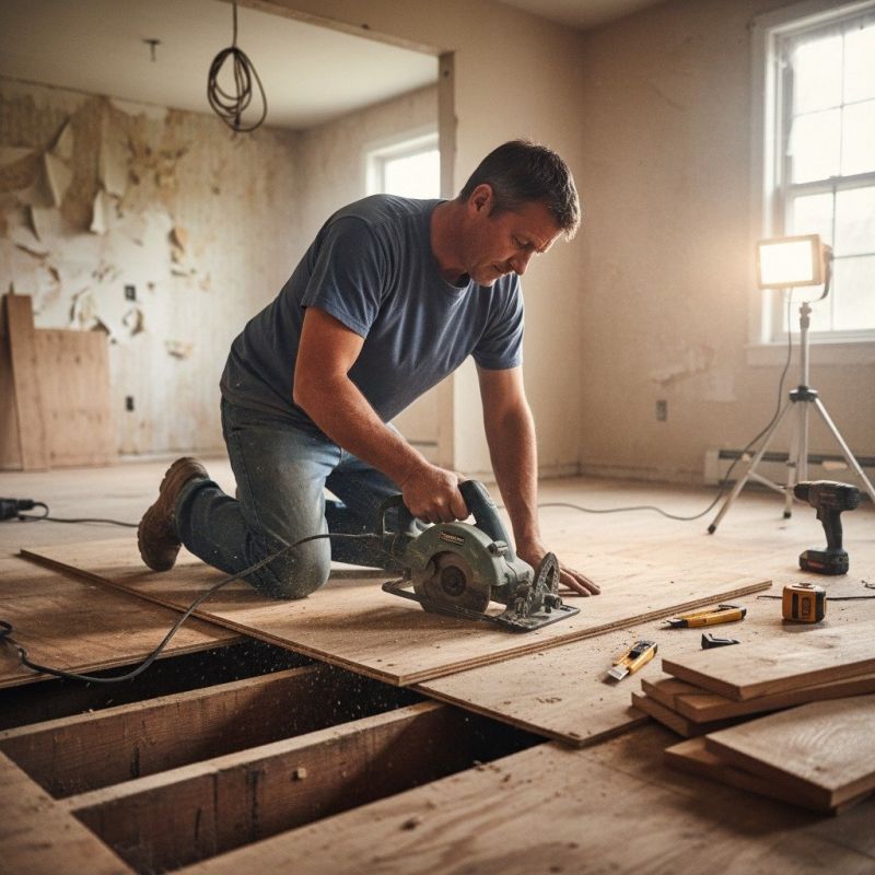 Plywood Subfloor Repair in Kansas City, KS