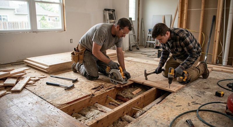 Squeaky Wood Floor Repair in Wilmington, NC
