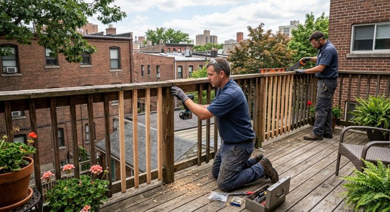 Terrace Railing Repair in Redmond, WA